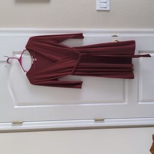 Red Wrap Dress Size Large